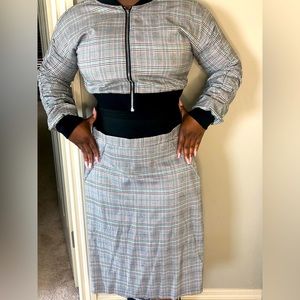 Jacket top and skirt. Say L but fits a size 6